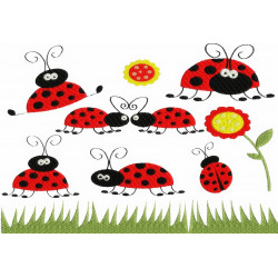 Stickserie Marienkäfer